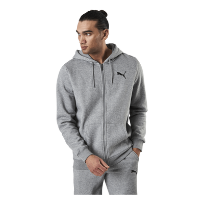 Essential Small Logo Fz Hoodie Fl Grey