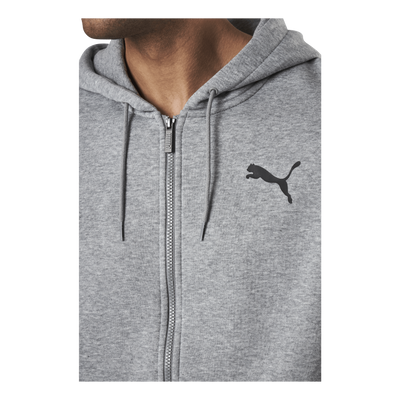 Essential Small Logo Fz Hoodie Fl Grey