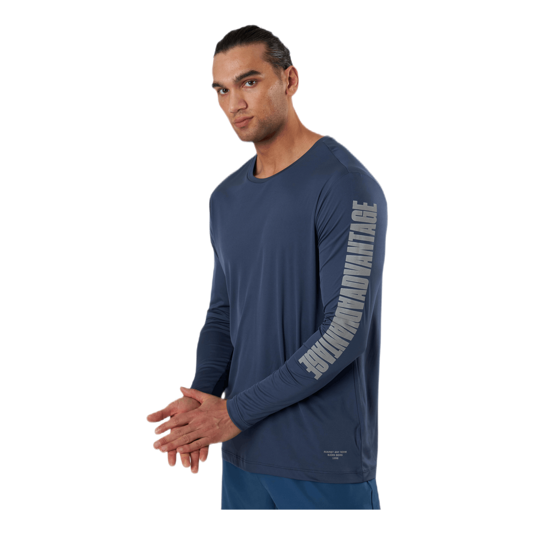 Night LS Perf Tee Blue