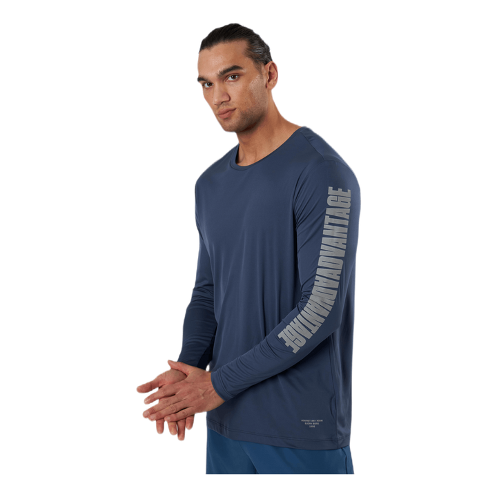 Night LS Perf Tee Blue