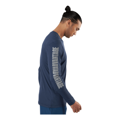 Night LS Perf Tee Blue