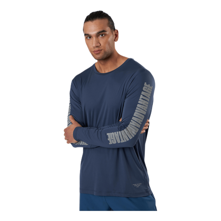 Night LS Perf Tee Blue