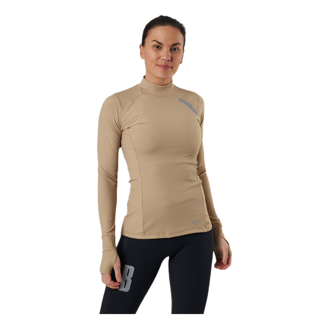 Night Rib LS Tee Beige