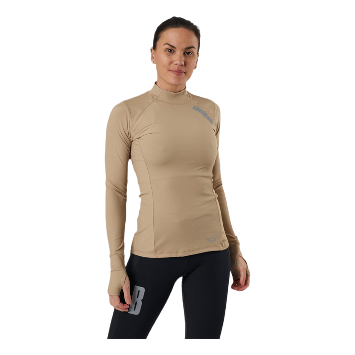 Night Rib LS Tee Beige