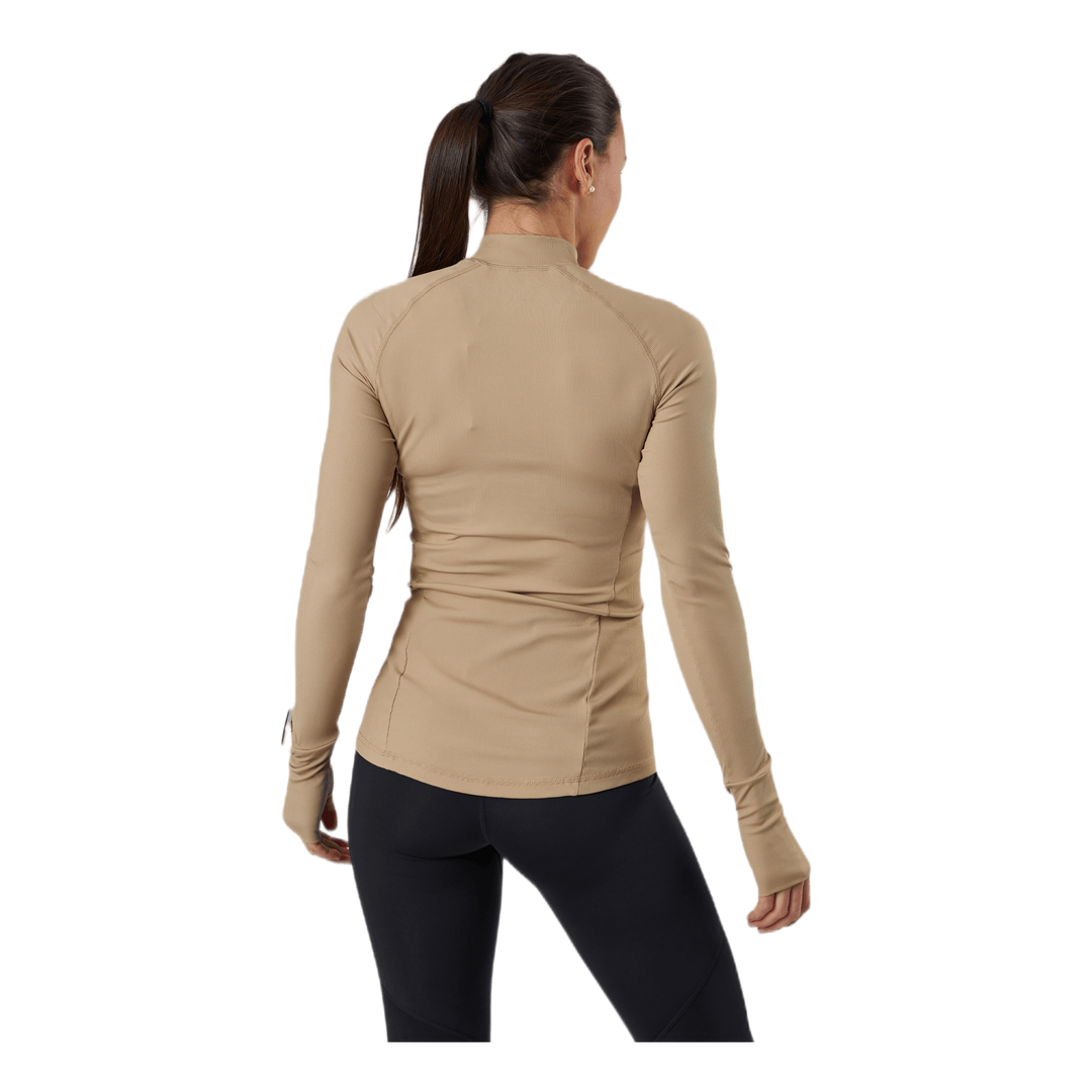 Night Rib LS Tee Beige