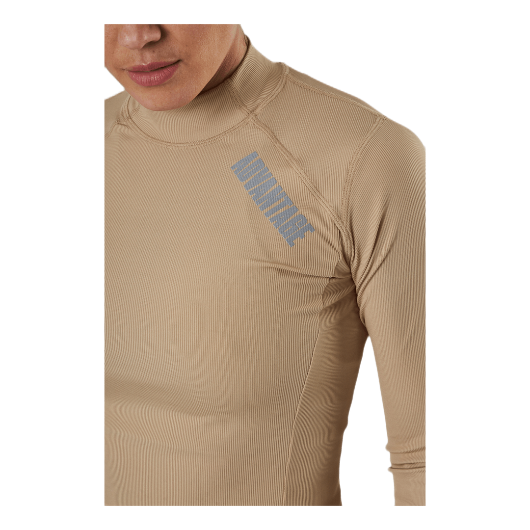 Night Rib LS Tee Beige