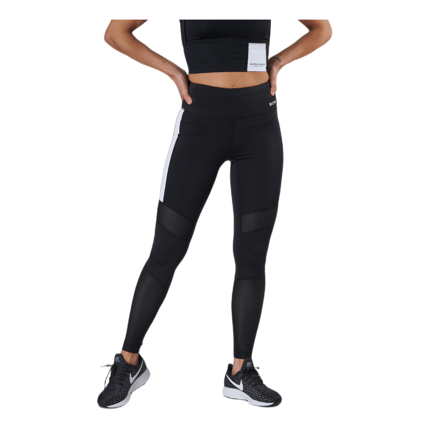 High Waist Block Tight Black