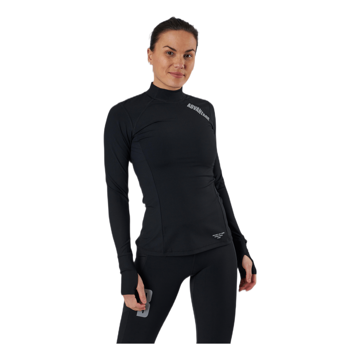 Night Rib LS Tee Black