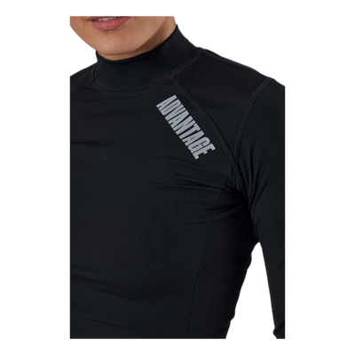 Night Rib LS Tee Black