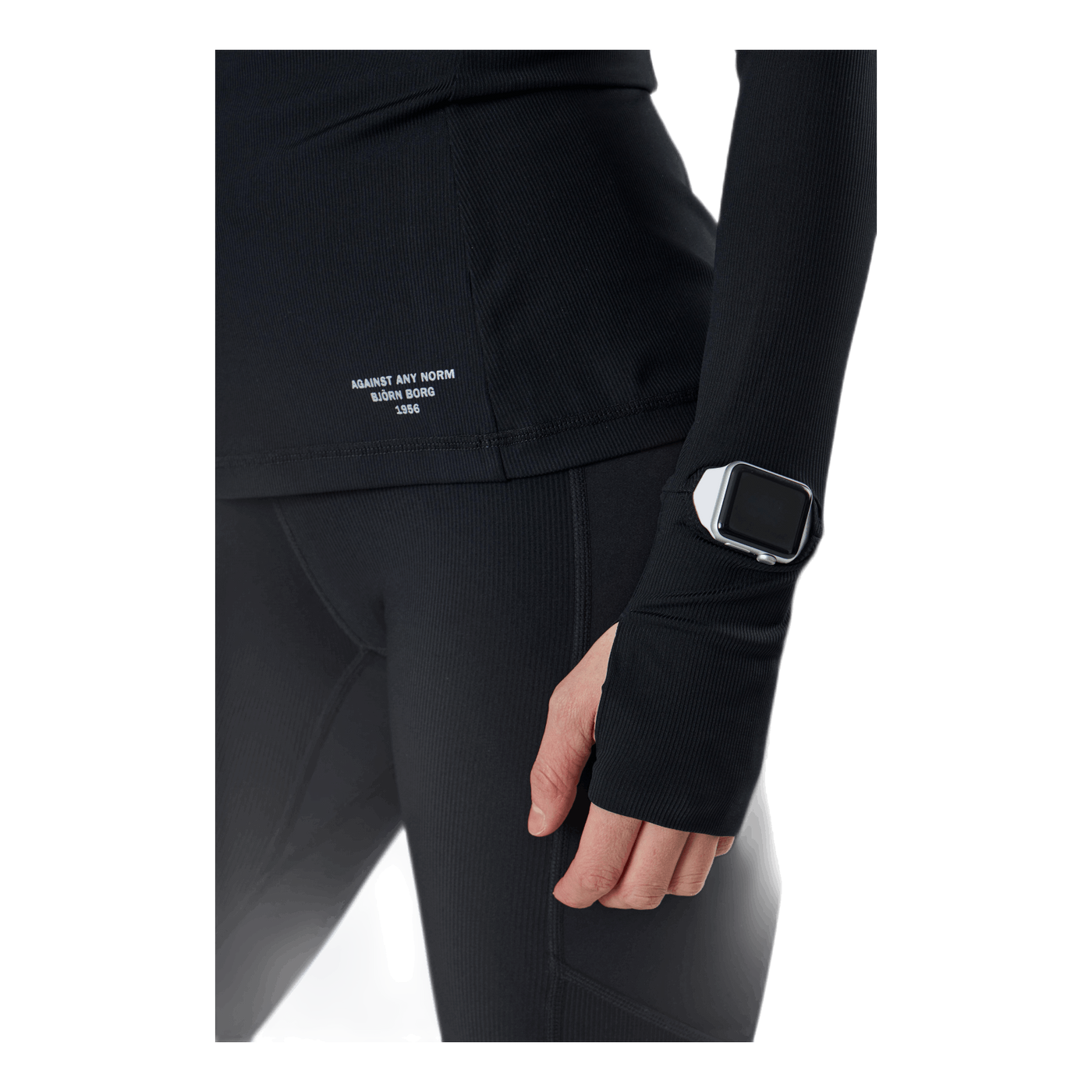 Night Rib LS Tee Black
