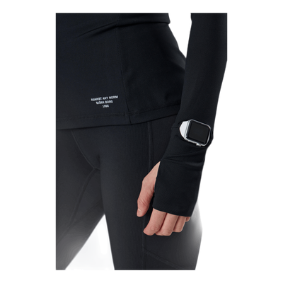 Night Rib LS Tee Black