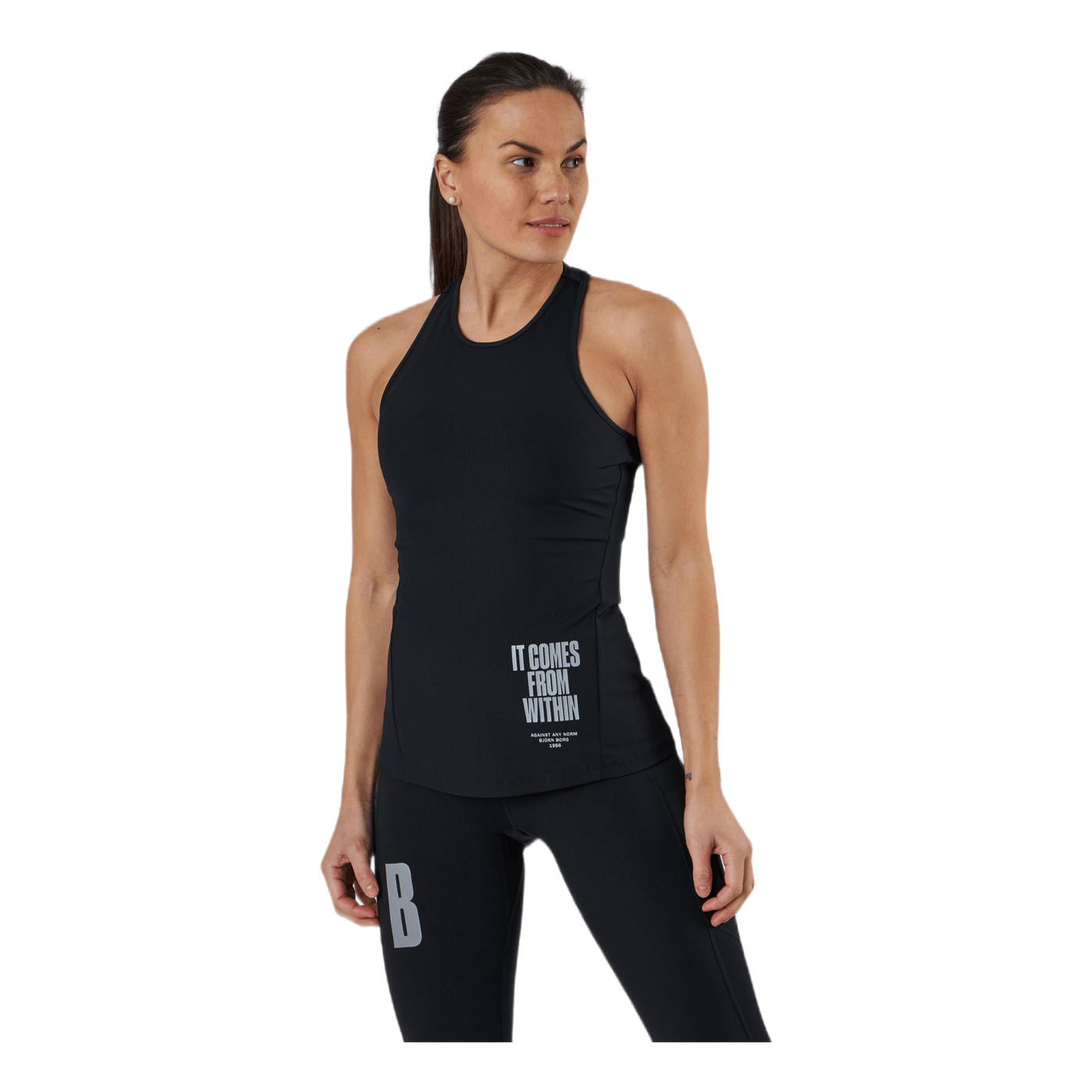 Night Rib Tank Black