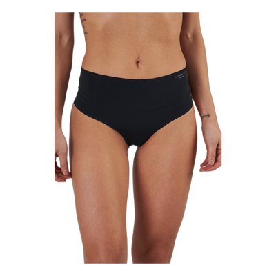 Henni Solid High Waist String Black