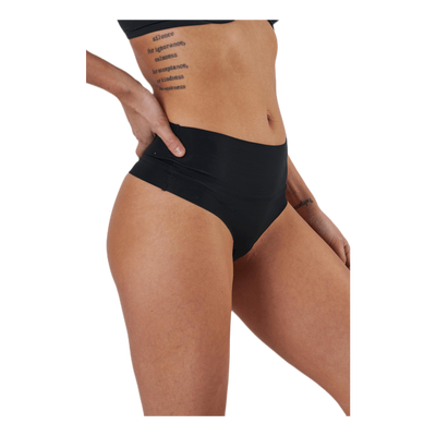 Henni Solid High Waist String Black