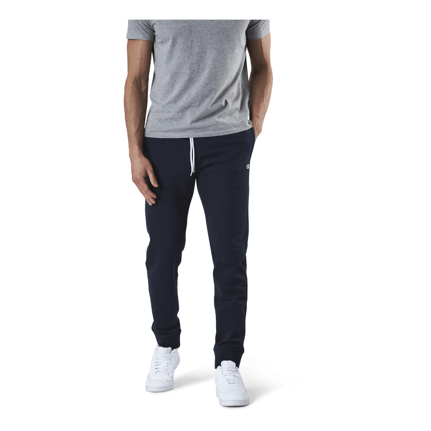 Rib Cuff Pants Blue