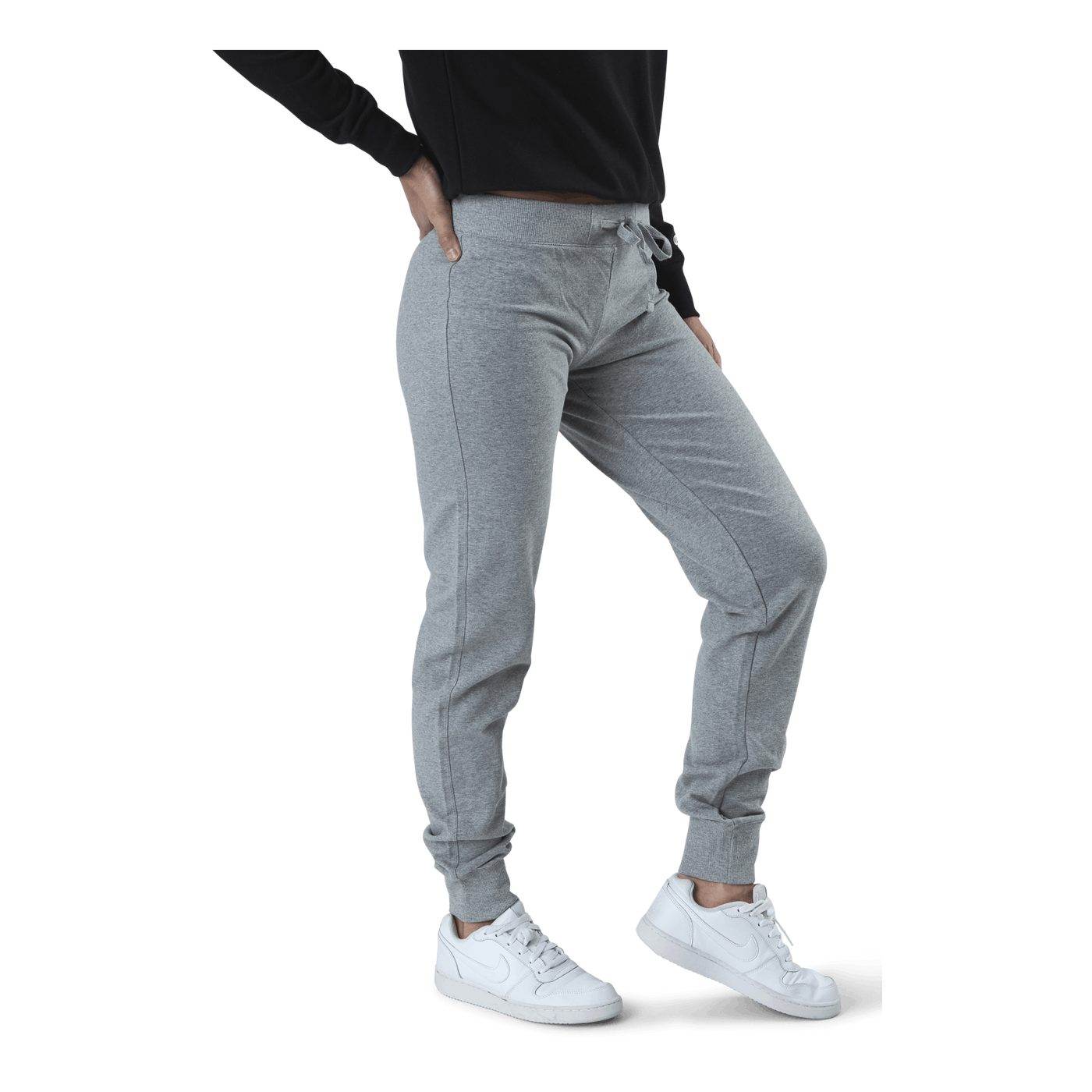 Rib Cuff Pants Grey