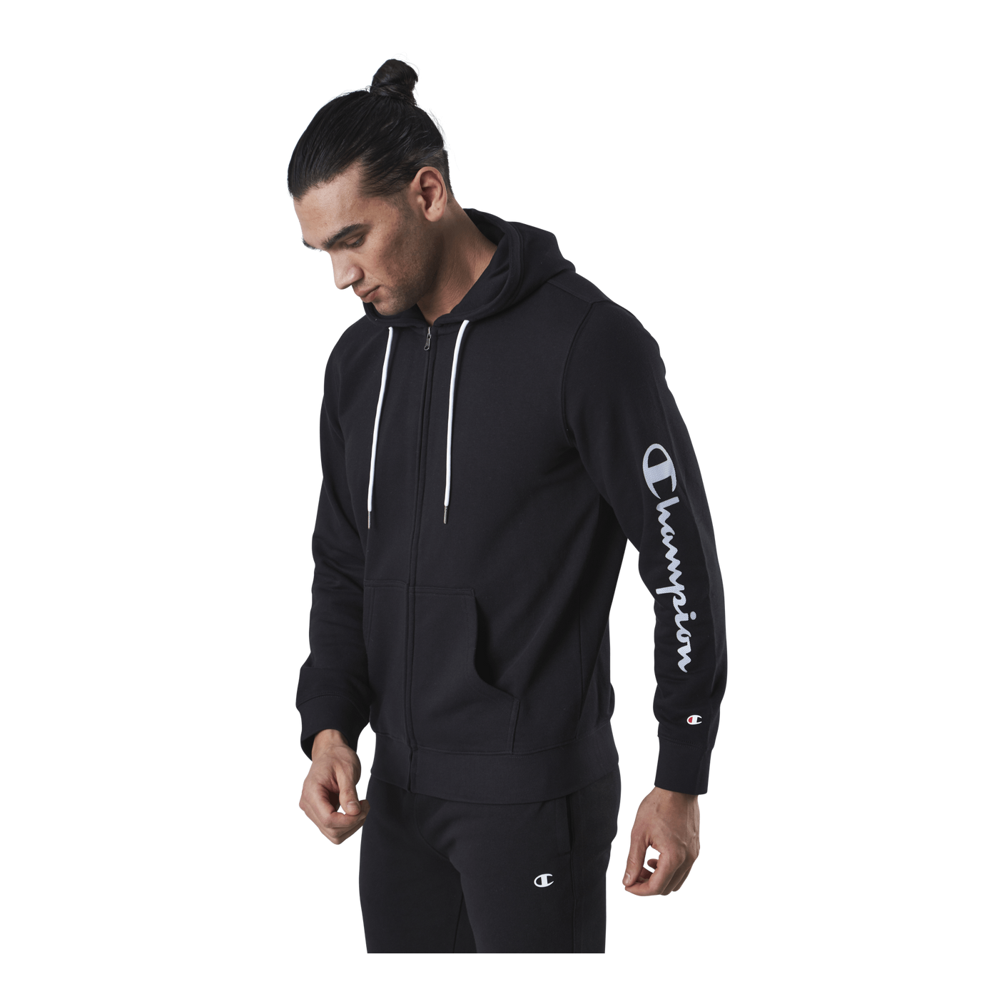 Hooded Full Zip Sweatshirt Black