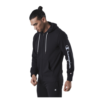 Hooded Full Zip Sweatshirt Black
