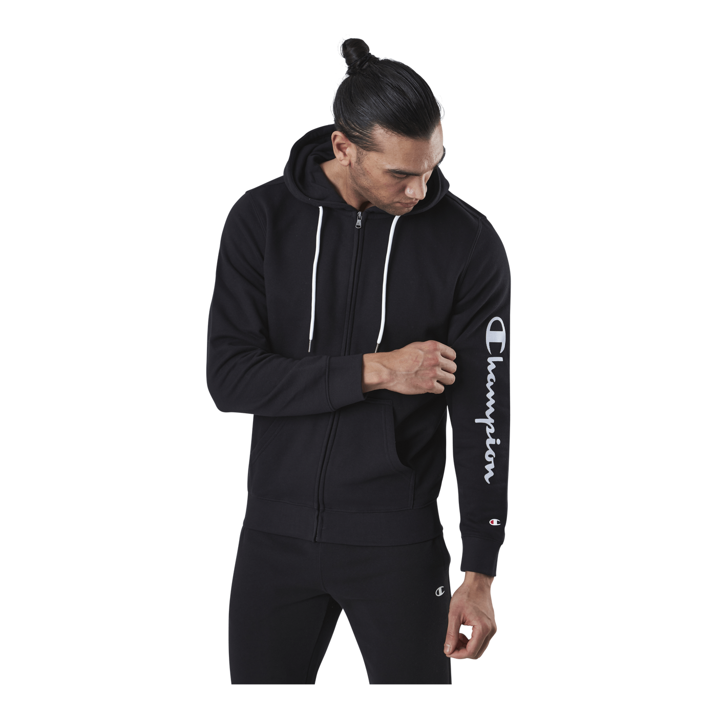 Hooded Full Zip Sweatshirt Black