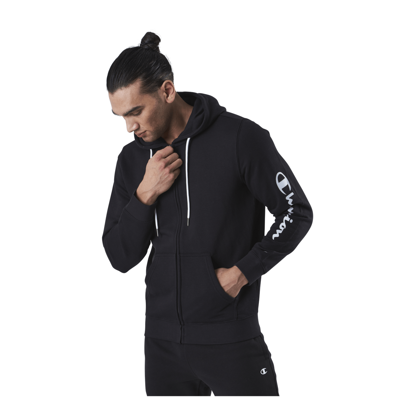 Hooded Full Zip Sweatshirt Black