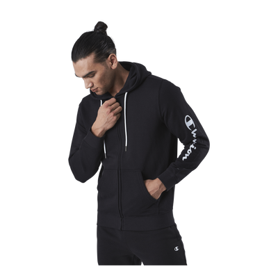 Hooded Full Zip Sweatshirt Black