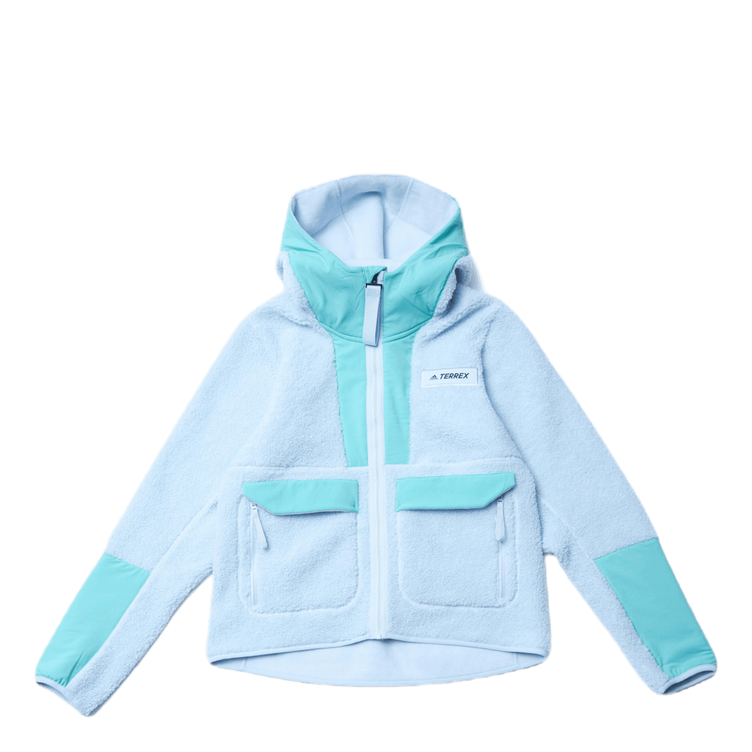 W Terrex Sherpa Fullzip Fleece Acid Mint / Halo Blue