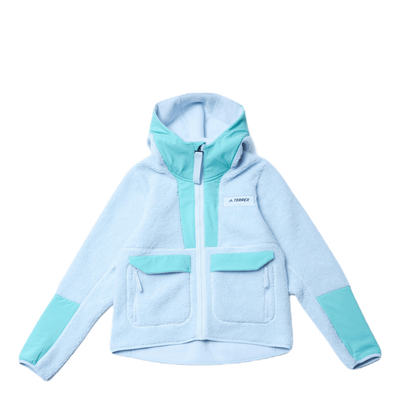 W Terrex Sherpa Fullzip Fleece Acid Mint / Halo Blue