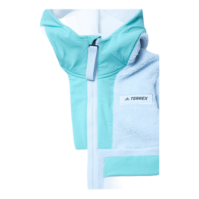 W Terrex Sherpa Fullzip Fleece Acid Mint / Halo Blue