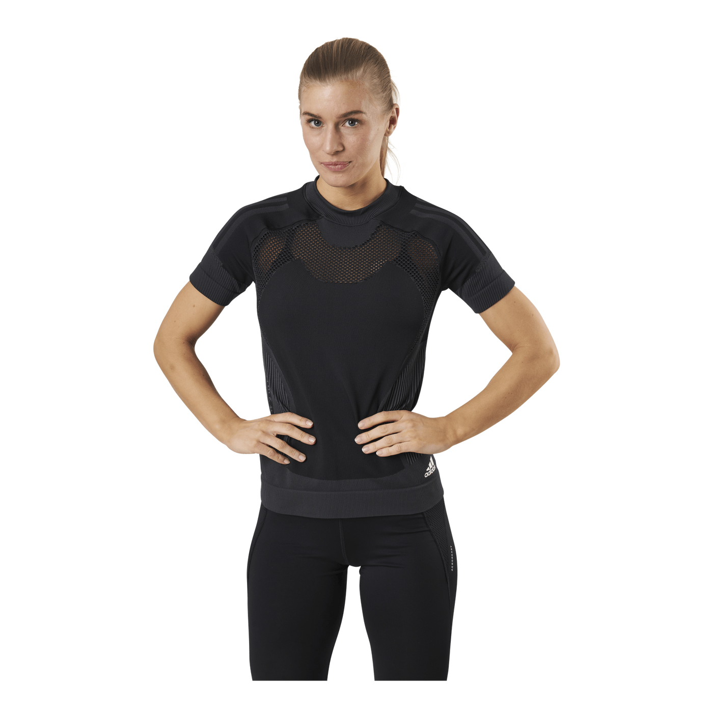 Adidas Primeknit Tee W Black / Dgh Solid Grey