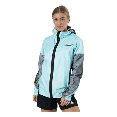 Terrex Agravic Tr Pro Rain Jacket Women Acid Mint / Black
