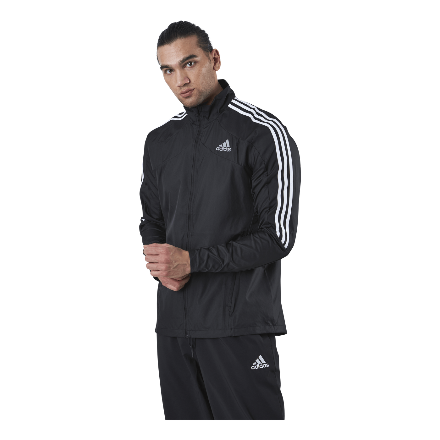 Adidas Marathon Jacket Stripe Men Black White adidas