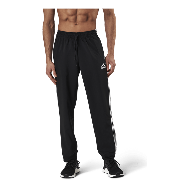 Essentials Tapered Cuff 3 Stripes Pants Black