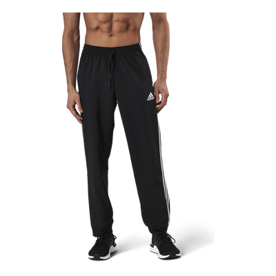 Essentials Tapered Cuff 3 Stripes Pants Black