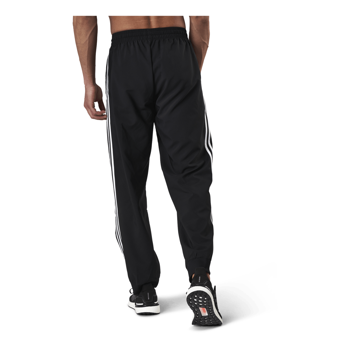 Essentials Tapered Cuff 3 Stripes Pants Black