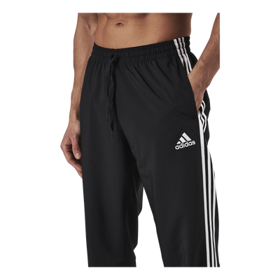 Essentials Tapered Cuff 3 Stripes Pants Black