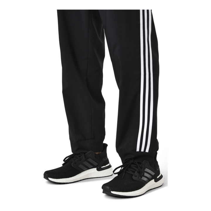 Essentials Tapered Cuff 3 Stripes Pants Black