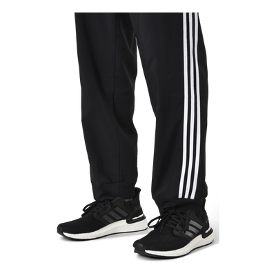 Essentials Tapered Cuff 3 Stripes Pants Black