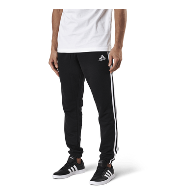 Essentials Tapered Elasticcuff 3 Stripes Pant Black / White