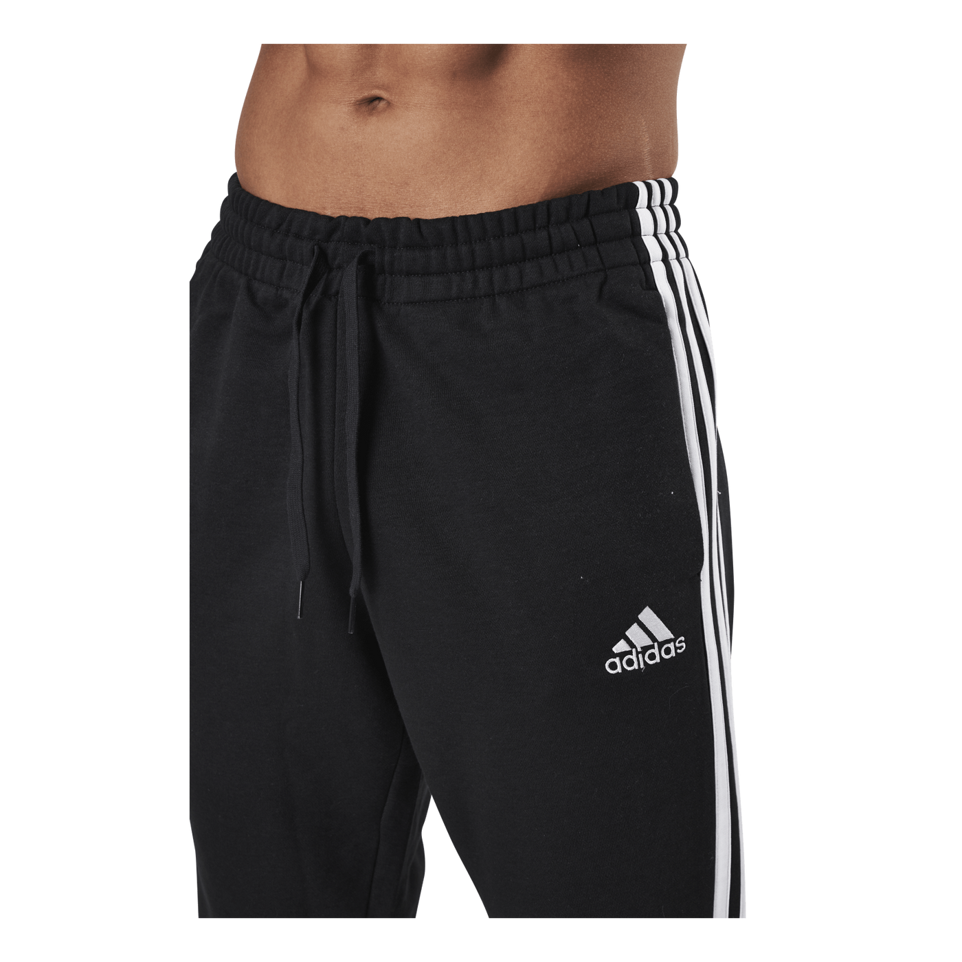 Essentials Tapered Elasticcuff 3 Stripes Pant Black / White