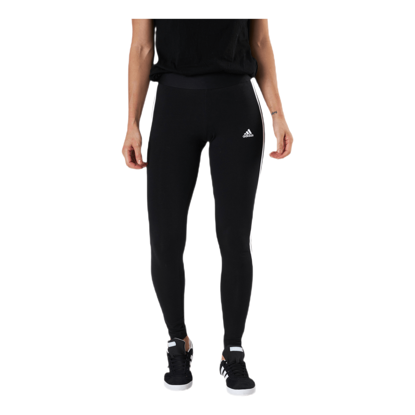 3 Stripes Leggings Black / White