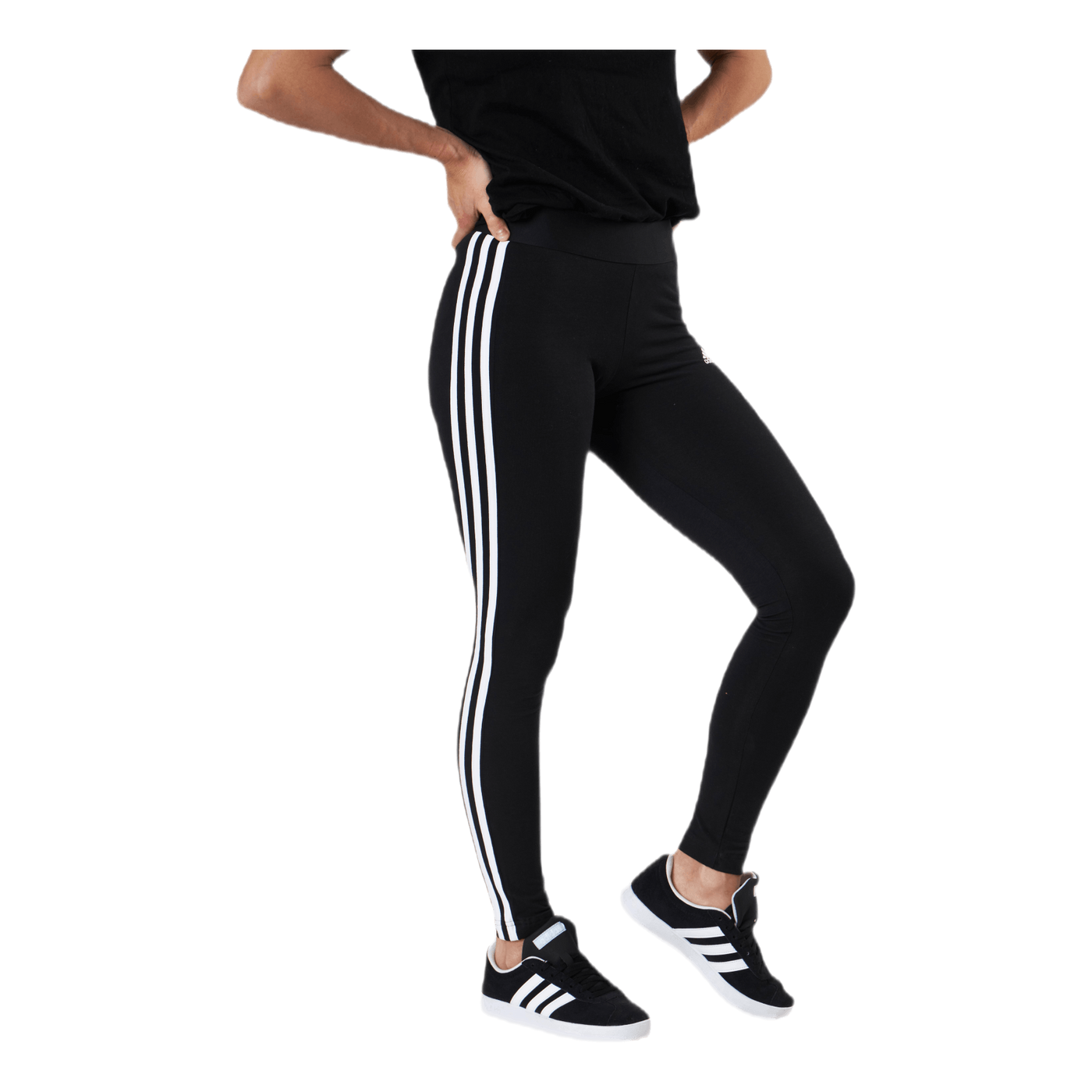 3 Stripes Leggings Black / White