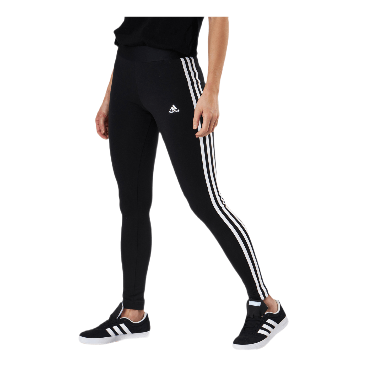 3 Stripes Leggings Black / White