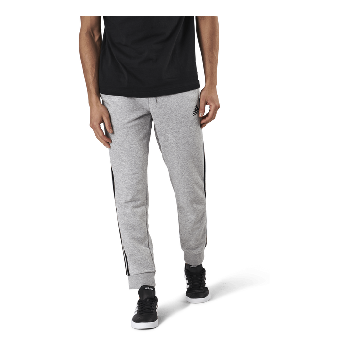 Essentials Tapered Cuff 3 Stripes Pants Medium Grey Heather / Black