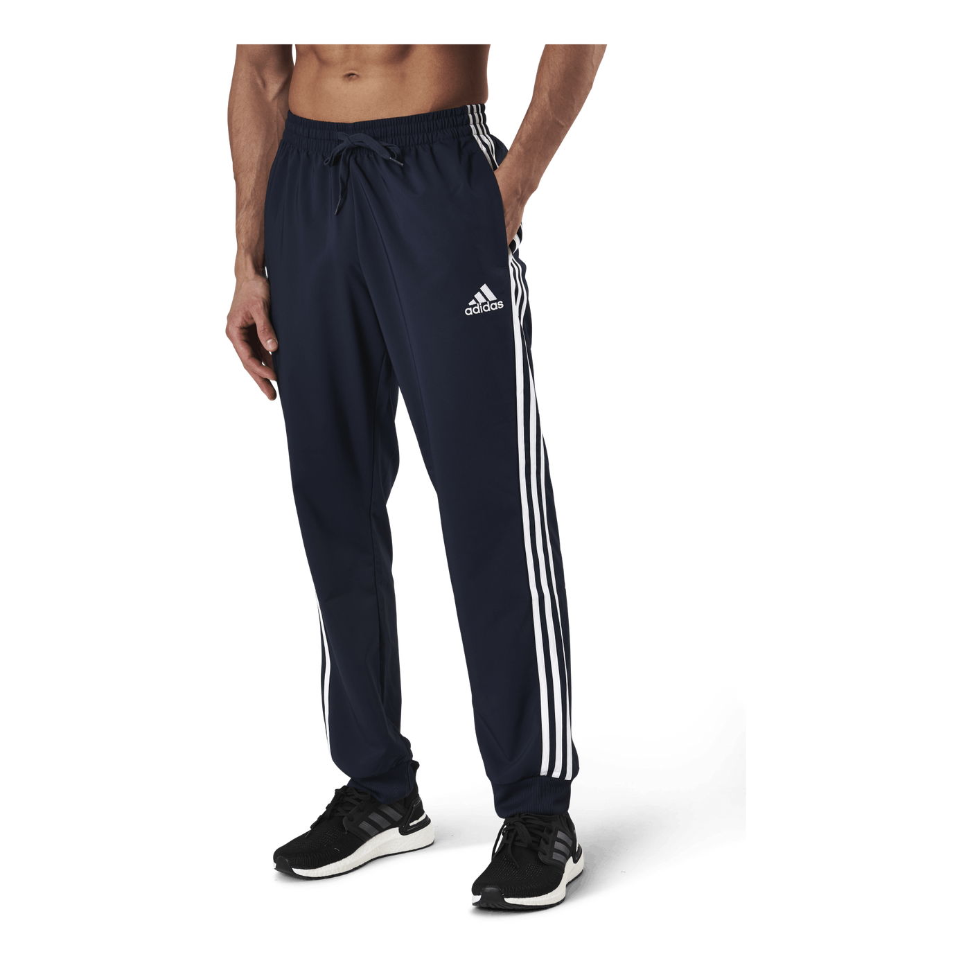 Essentials Tapered Cuff 3 Stripes Pants Legend Ink