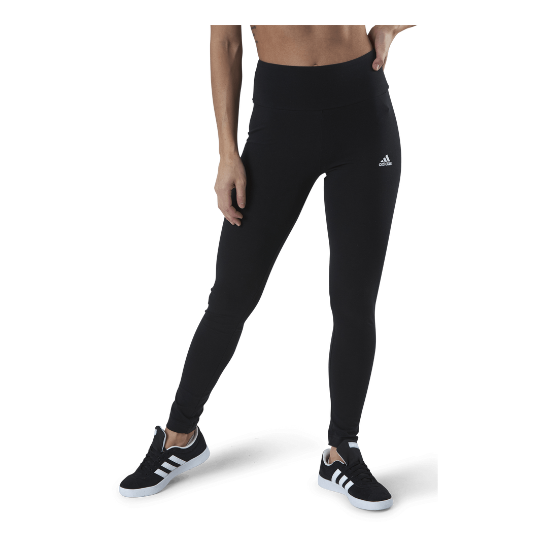 ESSENTIALS HIGH WAISTED LOGO LEGGINGS Black White