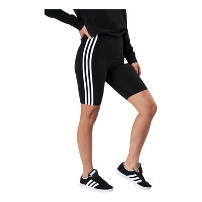 Essentials 3-Stripes Bike Shorts Black / White