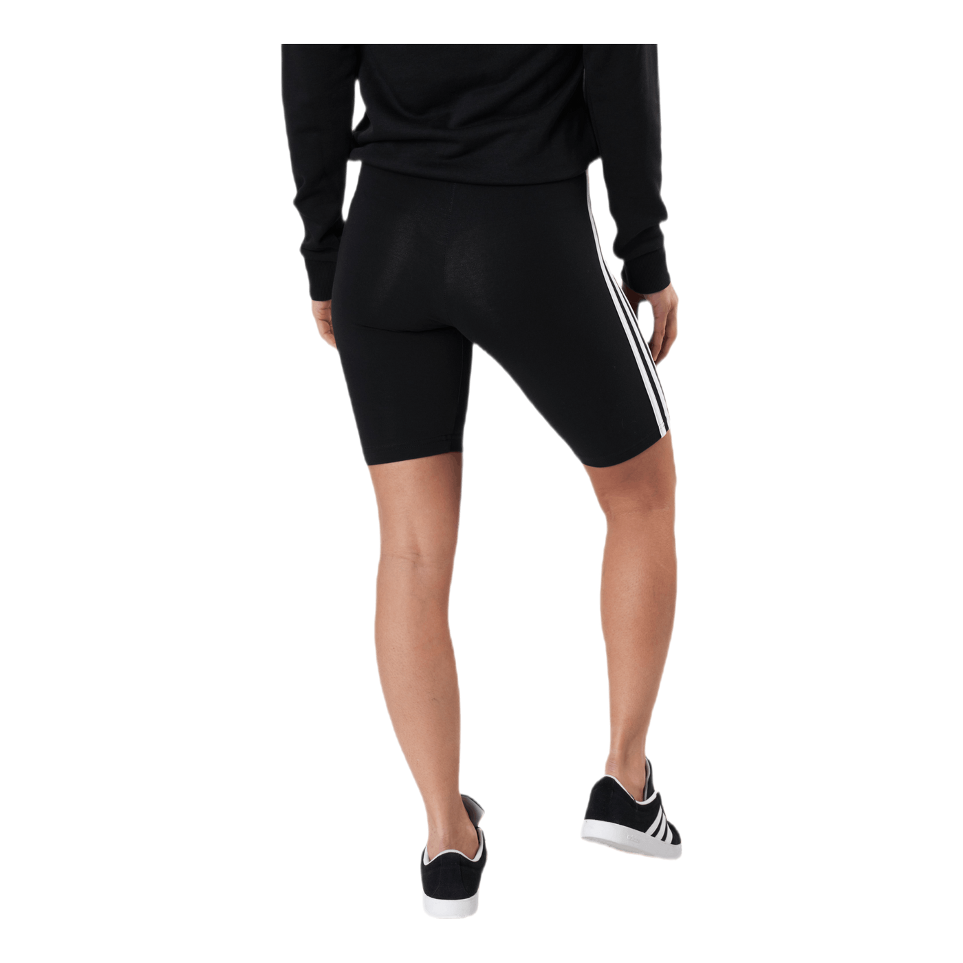 Essentials 3-Stripes Bike Shorts Black / White