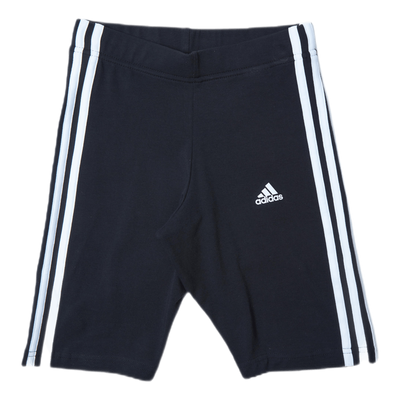 Essentials 3-Stripes Bike Shorts Black / White