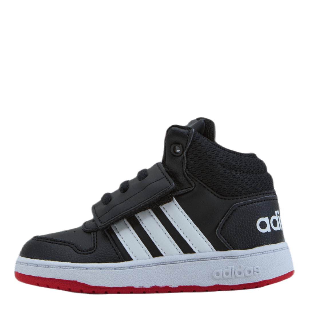 Hoops Mid I Core Black Cloud White Vivid Red adidas