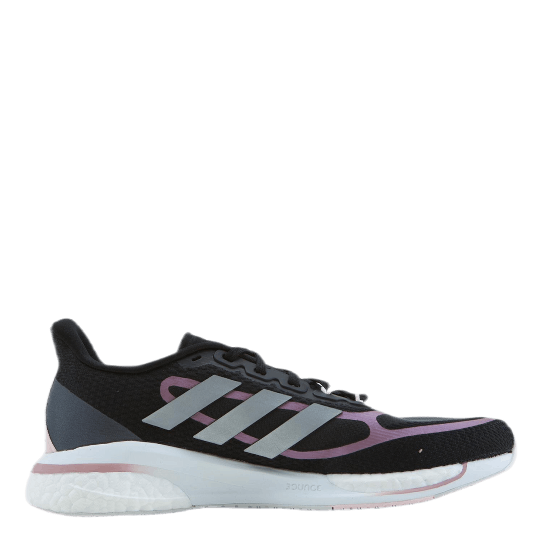 Supernova+ Shoes Core Black / Silver Metallic / Pink Met.